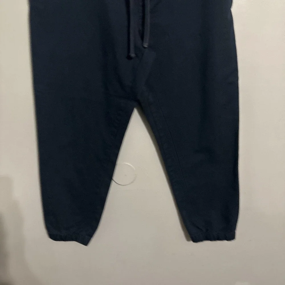 Banana Republic Mens‎ Travel Jogger Pants XL Navy Blue Performance Mid Rise Tie